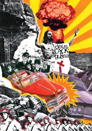 Imagem da pÔgina da esquerda da publicação Quadrinhos, arte punk e psicodelia
