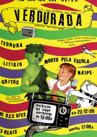 Imagem da pÔgina da esquerda da publicação Quadrinhos, arte punk e psicodelia