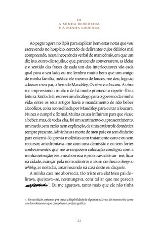 Imagem da página da esquerda da publicação Diário do Hospício
