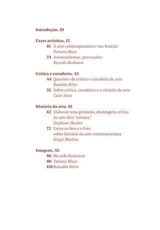 Imagem da página da direita da publicação Encontros com a arte contemporânea 2017