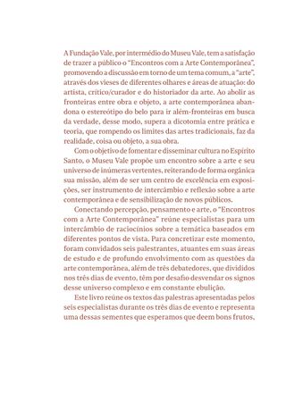 Imagem da página da direita da publicação Encontros com a arte contemporânea 2017