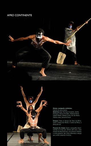 Imagem da página da esquerda da publicação Festival ES de Dança 2011