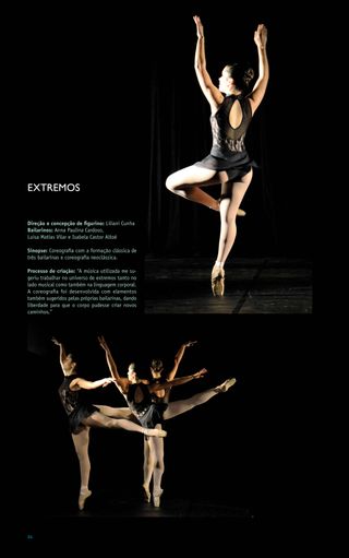 Imagem da página da esquerda da publicação Festival ES de Dança 2011