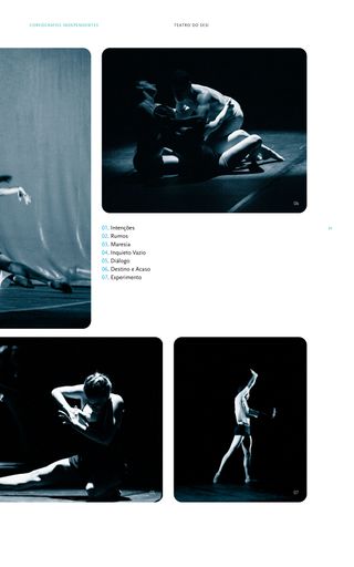 Imagem da página da direita da publicação Festival ES de Dança 2012
