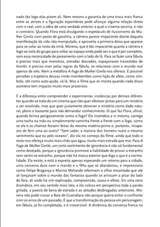 Imagem da página da direita da publicação Mostra Cinema Brasileiro Inédito