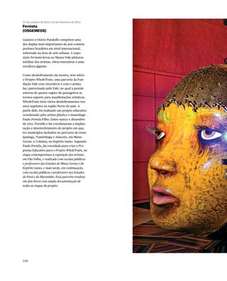 Imagem da pÔgina da esquerda da publicação Museu Vale 20 Anos