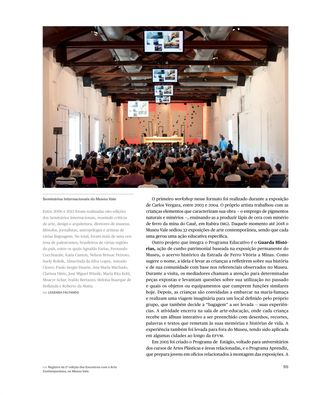 Imagem da pÔgina da direita da publicação Museu Vale 20 Anos