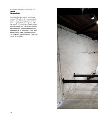 Imagem da pÔgina da esquerda da publicação Museu Vale 20 Anos