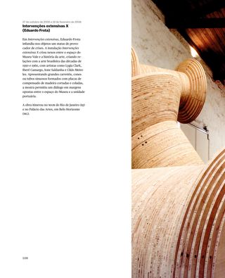 Imagem da pÔgina da esquerda da publicação Museu Vale 20 Anos