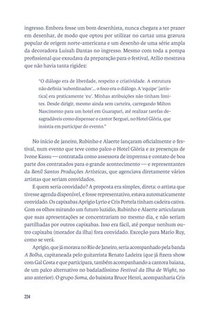 Imagem da página da esquerda da publicação Os Mamíferos: crônica biográfica de uma banda insular