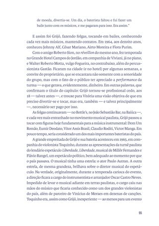 Imagem da página da direita da publicação Os Mamíferos: crônica biográfica de uma banda insular