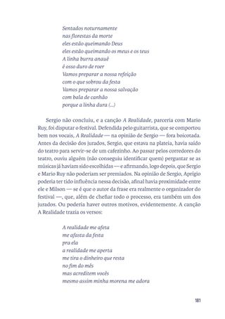 Imagem da página da direita da publicação Os Mamíferos: crônica biográfica de uma banda insular