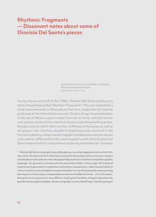 Imagem da página da esquerda da publicação Sombra Projetada — Dionísio Del Santo
