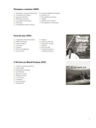 Imagem da pÔgina da direita da publicação Songbook: Carlos Papel