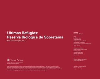 Imagem da página da direita da publicação Últimos Refúgios: Reserva Biológica de Sooretama